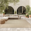 Nourison Home Tulum 8' x 10' Fabric Cream Area Rug