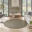 Nourison Home Tulum 8' x Round Fabric Olive Area Rug