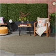 Nourison Home Tulum 8' x Round Fabric Olive Area Rug