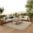 Nourison Home Tulum 6' x 9' Fabric Taupe Area Rug