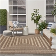 Nourison Home Tulum 9' x 12' Fabric Brown Area Rug