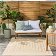 Nourison Home Tulum 6' x 9' Fabric Cream Area Rug