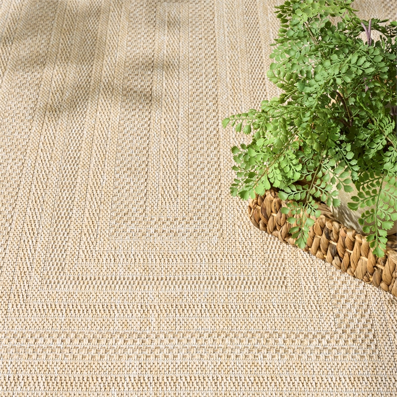 Nourison Home Tulum 6' x 9' Fabric Cream Area Rug