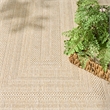 Nourison Home Tulum 6' x 9' Fabric Cream Area Rug