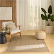 Nourison Home Tulum 6' x 9' Fabric Taupe Grey Area Rug