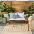 Nourison Home Tulum 6' x 9' Fabric Taupe Grey Area Rug