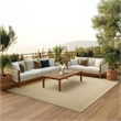Nourison Home Tulum 6' x 9' Fabric Taupe Ivory Area Rug