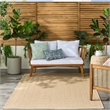 Nourison Home Tulum 6' x 9' Fabric Taupe Ivory Area Rug