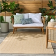 Nourison Home Tulum 6' x 9' Fabric Taupe Ivory Area Rug