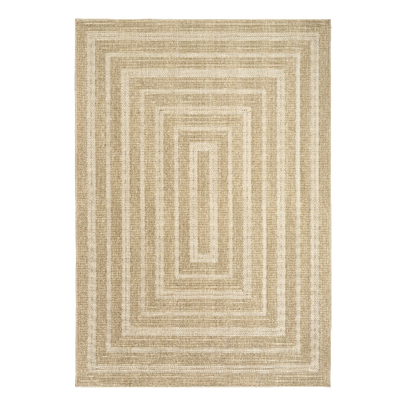 Nourison Home Tulum 6' x 9' Fabric Taupe Ivory Area Rug