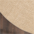 Nourison Home Tulum 8' x Round Fabric Taupe Ivory Area Rug
