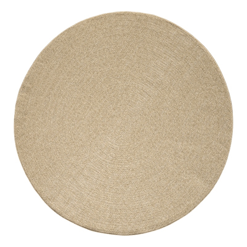 Nourison Home Tulum 8' x Round Fabric Taupe Ivory Area Rug