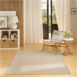 Nourison Home Tulum 6' x 9' Fabric Cream Area Rug