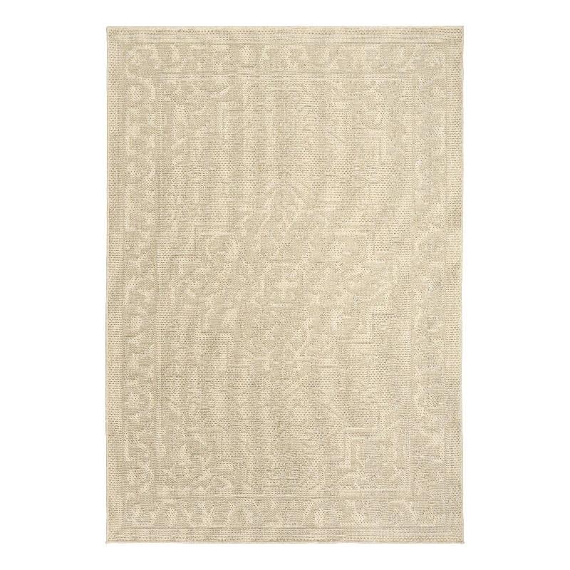 Nourison Home Tulum 6' x 9' Fabric Cream Area Rug