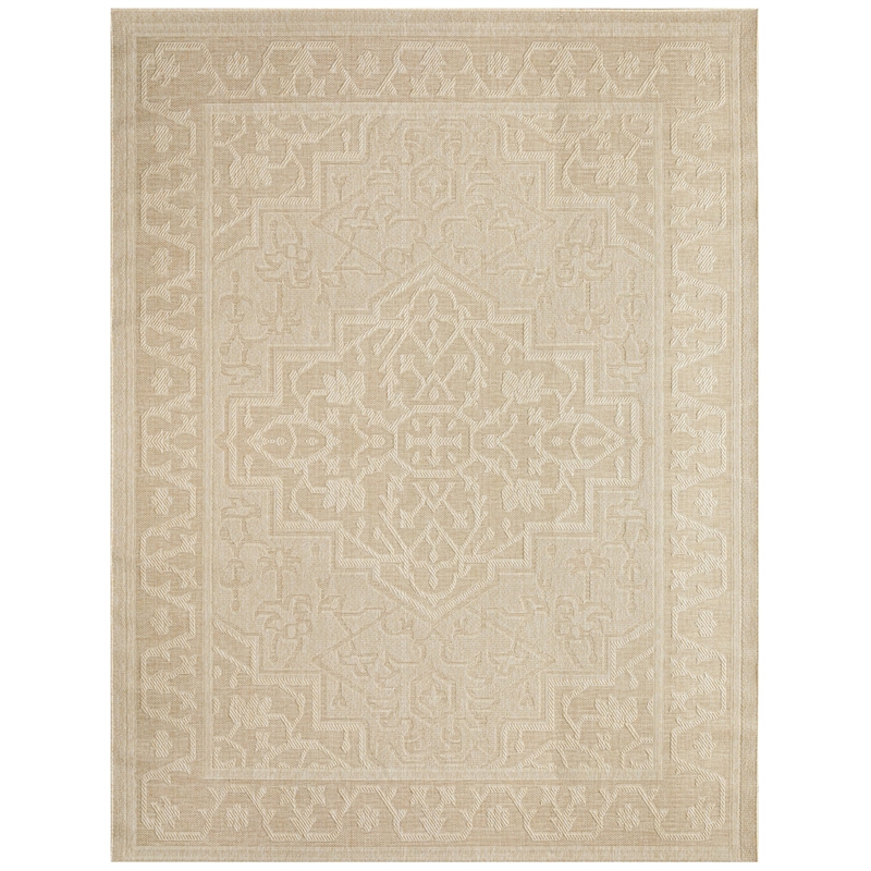 Nourison Home Tulum 8' x 10' Fabric Cream Area Rug