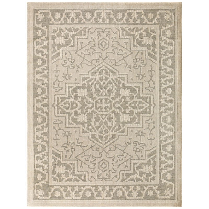 Nourison Home Tulum 9' x 12' Fabric Taupe Olive Area Rug