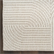 Nourison Home Textured Home 8' Runner Polyester Beige Ivory Area Rug