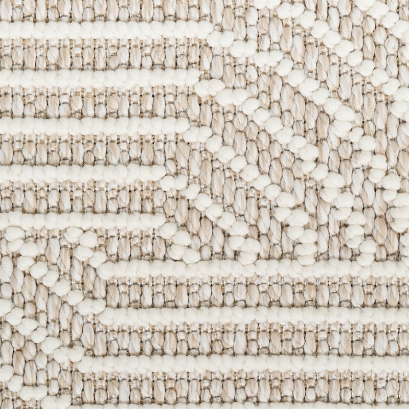 Nourison Home Textured Home 8' Runner Polyester Beige Ivory Area Rug