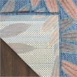 Nourison Home Aloha 4' x 6' Fabric Blue Rose Area Rug