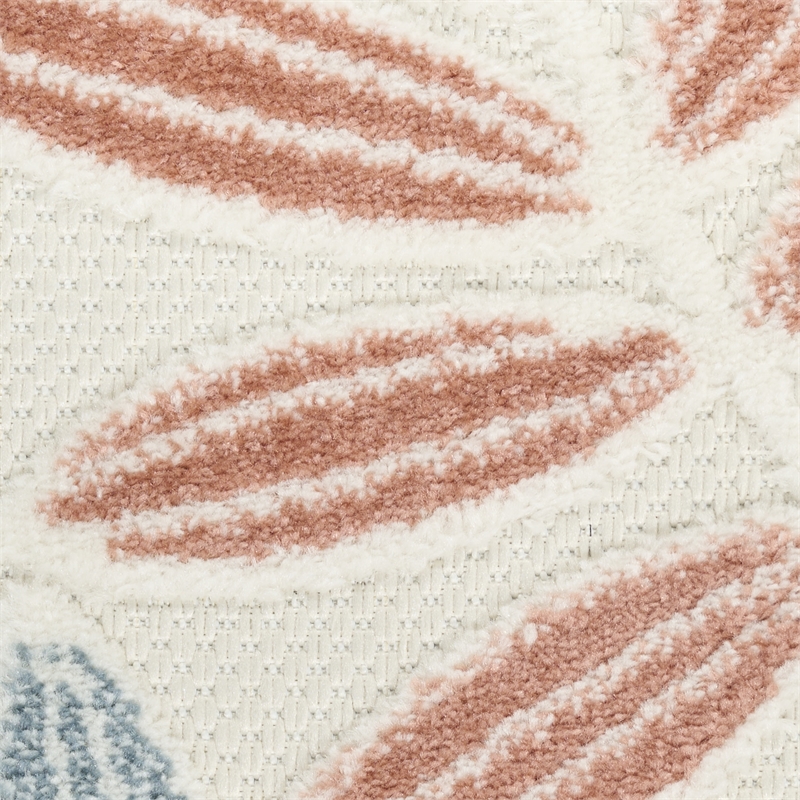 Nourison Home Aloha 3' x 4' Fabric Ivory Blue Area Rug