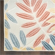 Nourison Home Aloha 4' x 6' Fabric Ivory Blue Area Rug