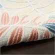 Nourison Home Aloha 4' x 6' Fabric Ivory Blue Area Rug