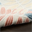 Nourison Home Aloha 5' x 8' Fabric Ivory Blue Area Rug