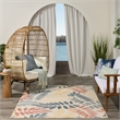 Nourison Home Aloha 5' x 8' Fabric Ivory Blue Area Rug