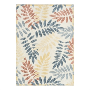 Nourison Home Aloha 5' x 8' Fabric Ivory Blue Area Rug