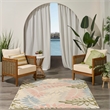 Nourison Home Aloha 4' x 6' Fabric Ivory Rose Area Rug