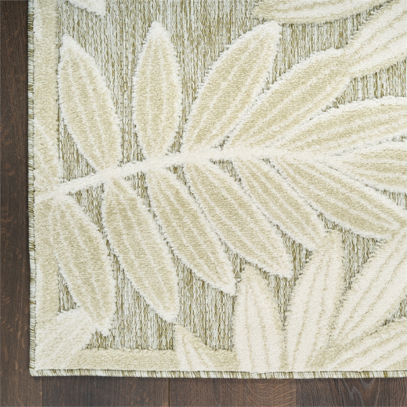 Nourison Home Aloha 5' x 8' Fabric Ivory Sage Area Rug