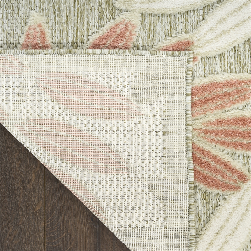 Nourison Home Aloha 3' x 4' Fabric Sage Rose Area Rug