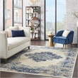 Nourison Home Grafix 9' x 12' Fabric White Area Rug