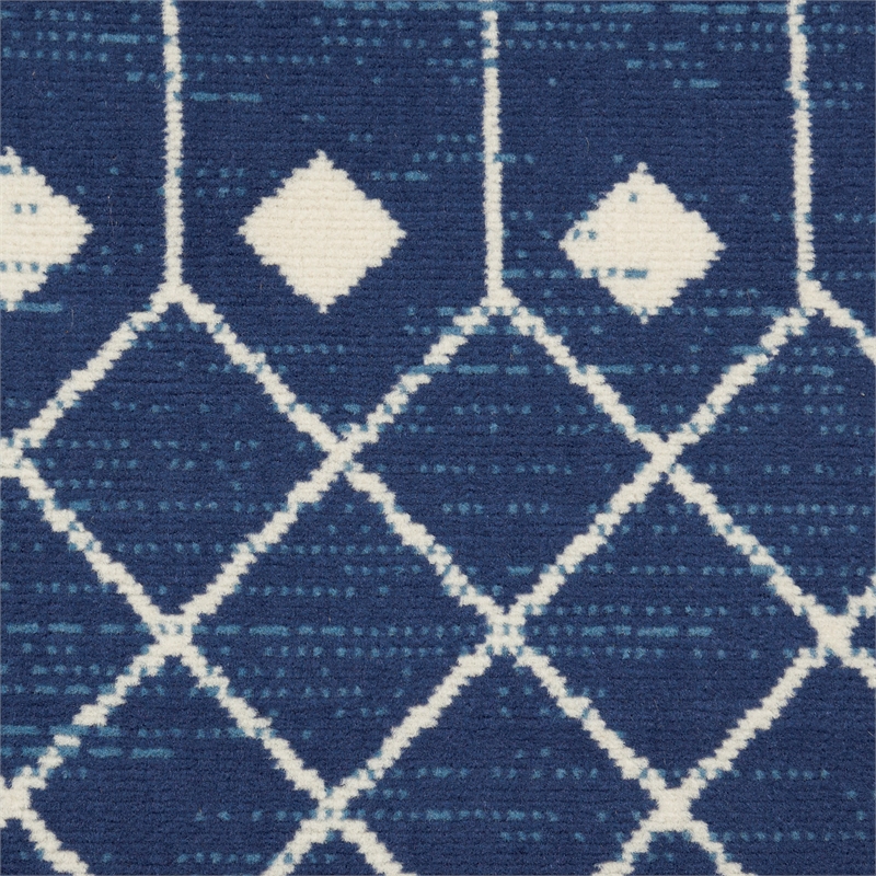 Nourison Home Grafix 9' x 12' Fabric Navy Area Rug