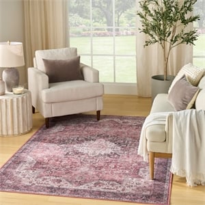 Nourison Home Nourison Washables 6' x 9' PolyesterRed Area Rug