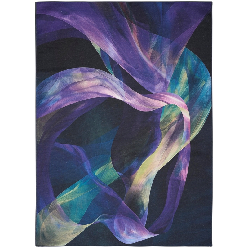 Nourison Home Nourison Washables 6' x 9' PolyesterBlue Multicolor Area Rug