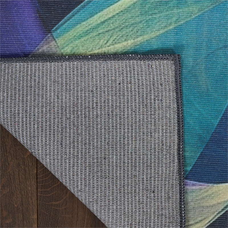 Nourison Home Nourison Washables 6' x 9' PolyesterBlue Multicolor Area Rug