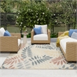 Nourison Home Aloha 8' x 11' Fabric Ivory Blue Area Rug