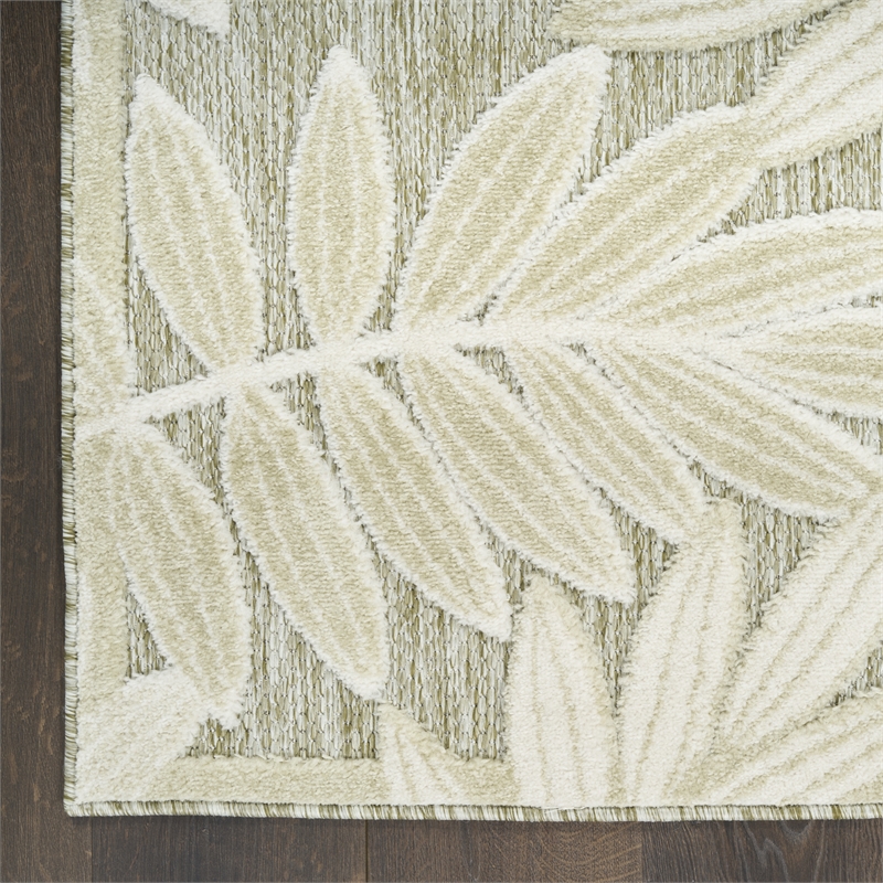 Nourison Home Aloha 8' x 11' Fabric Ivory Sage Area Rug