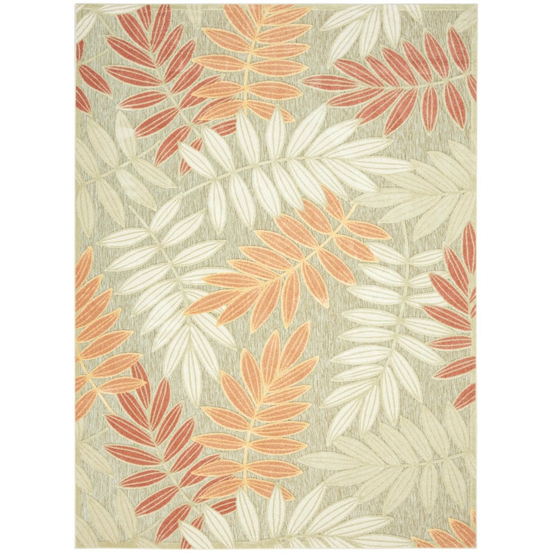 Nourison Home Aloha 8' x 11' Fabric Sage Rose Area Rug