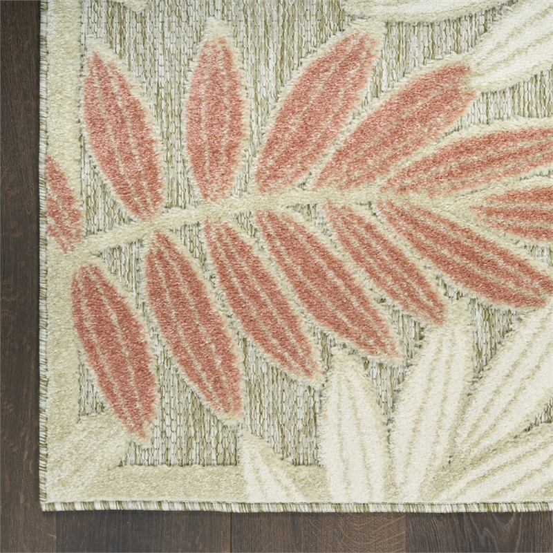 Nourison Home Aloha 8' x 11' Fabric Sage Rose Area Rug