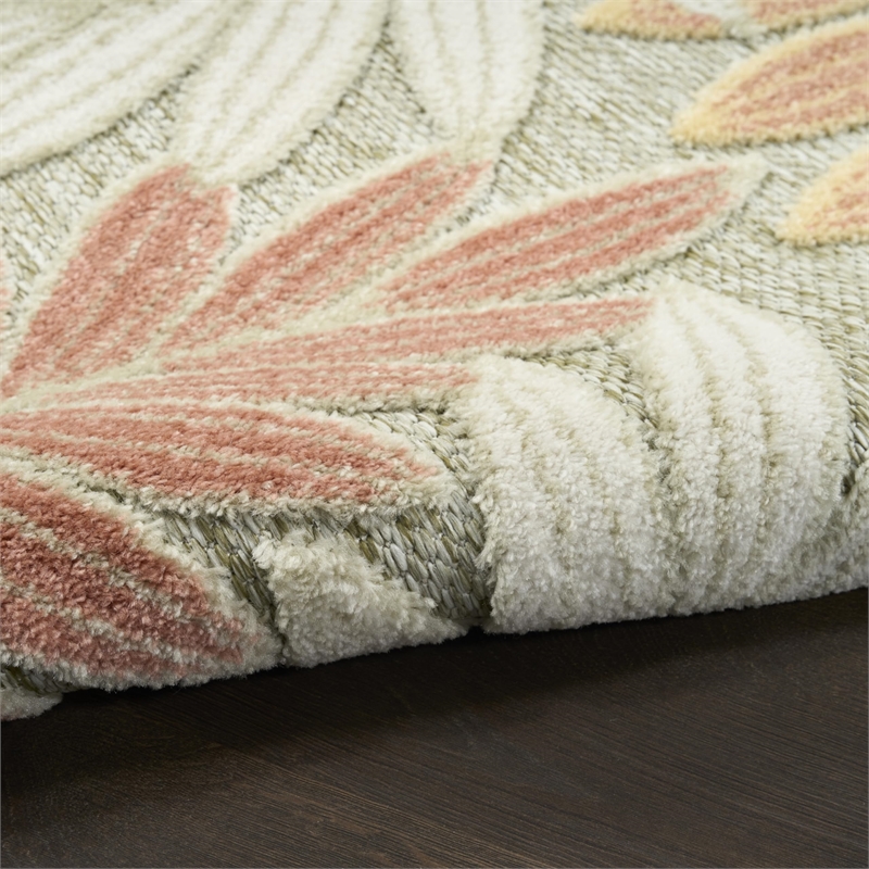 Nourison Home Aloha 8' x 11' Fabric Sage Rose Area Rug