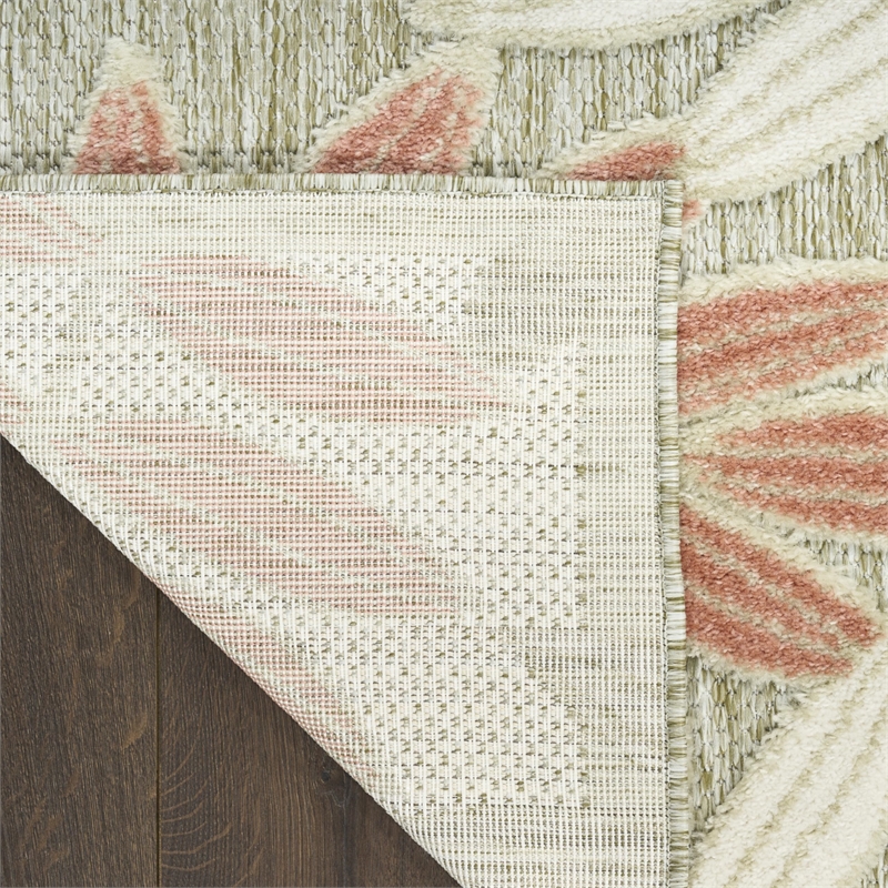 Nourison Home Aloha 8' x 11' Fabric Sage Rose Area Rug