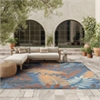 Nourison Home Aloha 9' x 12' Fabric Blue Rose Area Rug