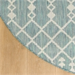 Nourison Home Positano 6' x Round Fabric Aqua Area Rug