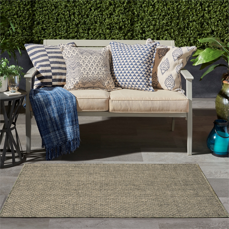 Nourison Home Terrazzo Jute 3' x 5' Natural Grey Area Rug