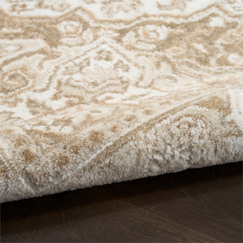 Nourison Home Dekor 4' x 6' Polyester Ivory Taupe Area Rug
