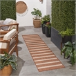 Nourison Home Positano 12' Runner Fabric Terracotta Ivory Area Rug
