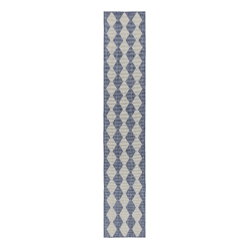 Nourison Home Positano 12' Runner Fabric Navy Blue Area Rug