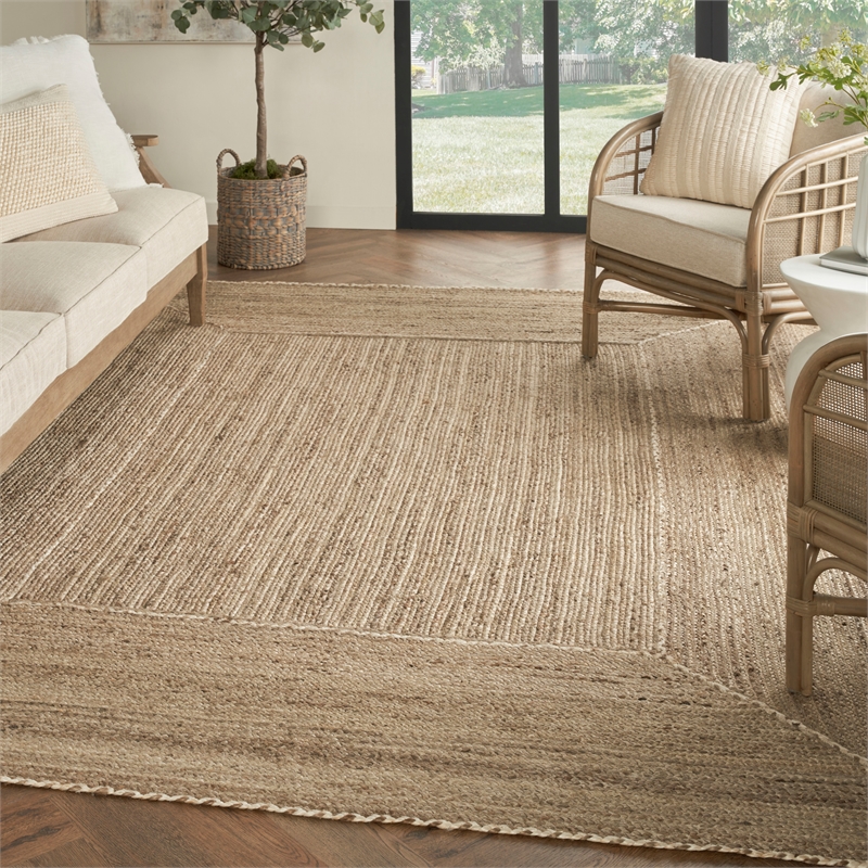 Nourison Home Terrazzo Jute 8' x 10' Natural Grey Area Rug
